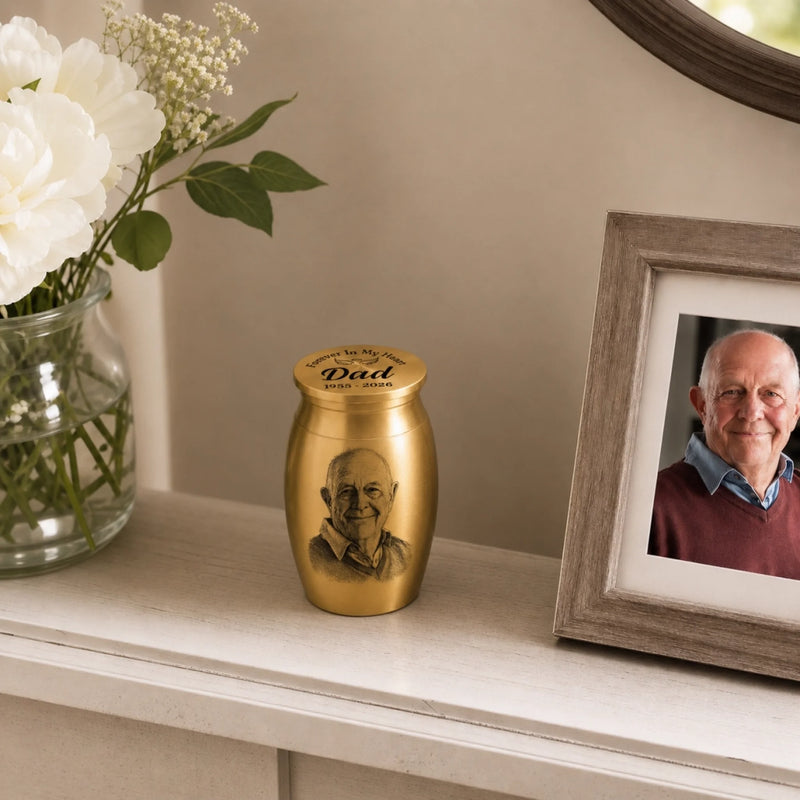 Custom Photo Memorial Urn - Personalized  Memorial Sympathy Gifts For Loss Of Mom, Dad – A Sacred Place For Love