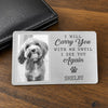 Custom Photo Aluminum Wallet Card - Personalized Pet Memorial Sympathy Gifts For Dogs, Cats - They Lived, They Loved, They Purred