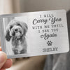 Custom Photo Aluminum Wallet Card - Personalized Pet Memorial Sympathy Gifts For Dogs, Cats - They Lived, They Loved, They Purred
