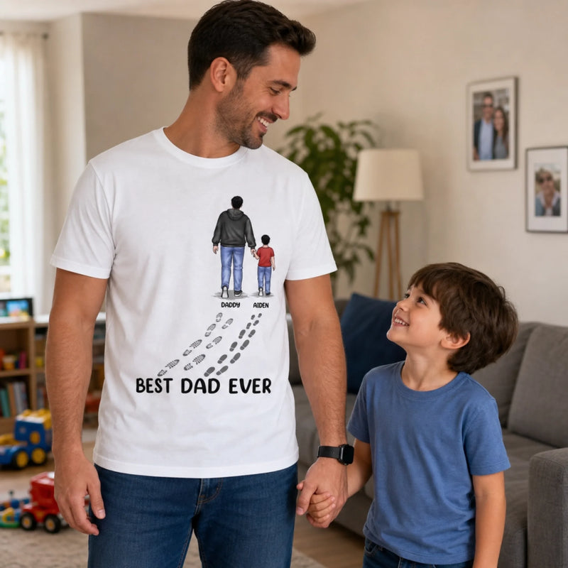 You Never Walk Alone - Family Personalized Custom Unisex T-shirt, Premium T-shirt, Hoodie - Father's Day, Birthday Gift For Dad
