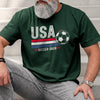 Custom USA World Football Unisex T-shirt - Personalized Birthday Gifts For Football Lovers, Sports Fans, Sports Lovers - Stars, Stripes, Soccer Glory