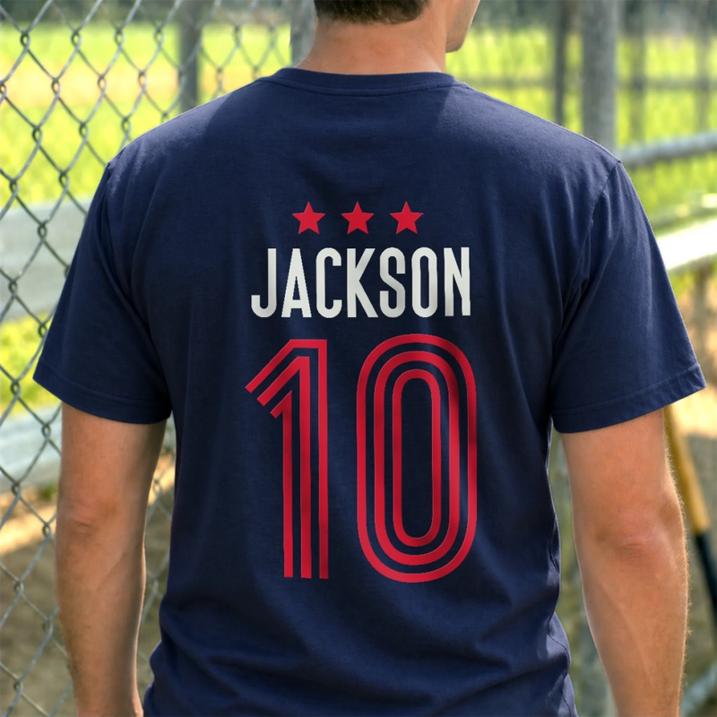Custom USA World Football Unisex T-shirt - Personalized Birthday Gifts For Football Lovers, Sports Fans, Sports Lovers - Stars, Stripes, Soccer Glory