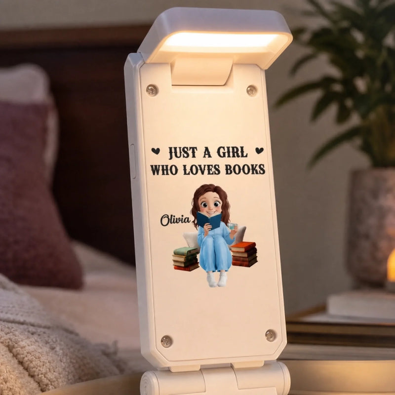 Custom Clip LED Reading Lamp - Personalized Bookish Gifts For Book Lovers, Bookworms, Readers - Just One More Chapter