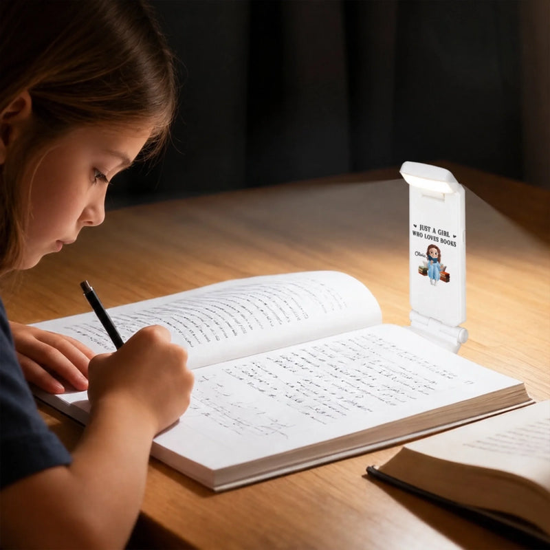 Custom Clip LED Reading Lamp - Personalized Bookish Gifts For Book Lovers, Bookworms, Readers - Just One More Chapter