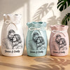 Custom Photo Flower Vase With Ribbon - Personalized  Anniversary Wedding Gifts For Husband And Wife, Him And Her - Forever Looks Like This