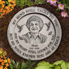Custom Photo Round Shaped Stone With Stand - Personalized Memorial Sympathy Gifts For Loss Of Mom, Dad - Treasured Memories Last Forever