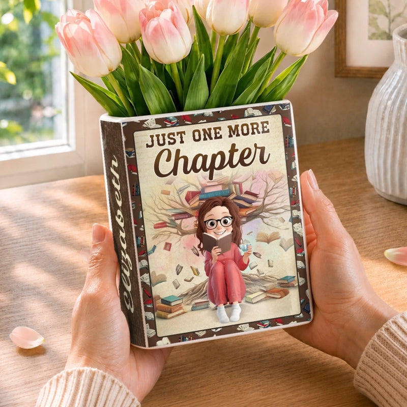 Custom Book Vase - Personalized Bookish Gifts For Book Lovers, Bookworms, Readers - Booked All Day