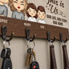 Home Sweet Home - Family Personalized Custom Home Decor Key Hanger, Key Holder - House Warming Gift For Family Members, Pet Owners, Pet Lovers