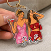 Custom Photo Shaped Acrylic Keychain - Personalized Best Friend Birthday Gifts For Women, Besties, Sisters, BFF - Carry Your Best Moments
