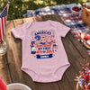 Custom Baby Onesie - Personalized Baby Shower, Gender Reveal, America 250th Anniversary Gifts For New Moms, New Dads, New Parents - Little Patriot Shines Bright