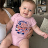 Custom Baby Onesie - Personalized Baby Shower, Gender Reveal, America 250th Anniversary Gifts For New Moms, New Dads, New Parents - Little Patriot Shines Bright