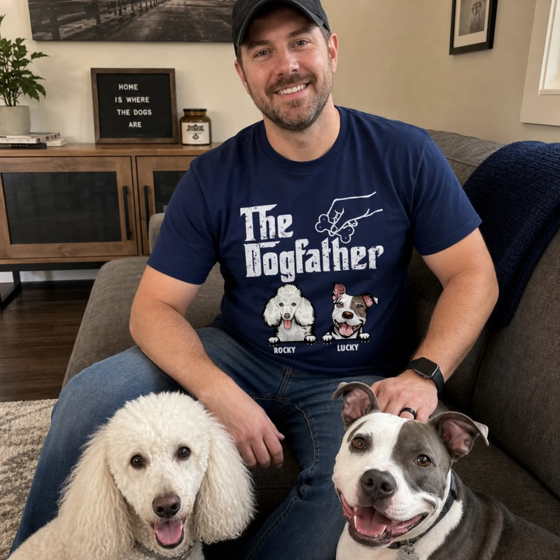 The Best Dogfather - Dog Personalized Custom Unisex T-shirt, Hoodie, Sweatshirt - Father's Day, Gift For Pet Owners, Pet Lovers