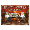 Custom Home Decor Metal Sign - Personalized Anniversary Wedding Camping Gifts For Campers, Husband And Wife, Him And Her - Lost In The Woods Together