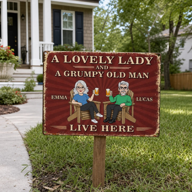 Custom Home Decor Metal Sign - Personalized  Anniversary Wedding Gifts For Husband And Wife, Him And Her -  Our Real Life Sitcom