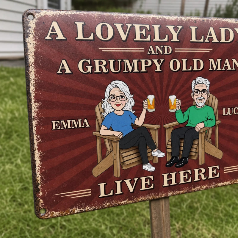 Custom Home Decor Metal Sign - Personalized  Anniversary Wedding Gifts For Husband And Wife, Him And Her -  Our Real Life Sitcom