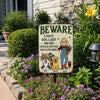 Custom Home Decor Metal Sign - Personalized  Birthday Garden Gifts For Gardeners, Dog Lovers, Dog Dad And Mom - The Crazy Dog Lady Lives Here