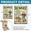 Custom Home Decor Metal Sign - Personalized  Birthday Garden Gifts For Gardeners, Dog Lovers, Dog Dad And Mom - The Crazy Dog Lady Lives Here