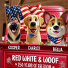 Custom America 250th Anniversary Wood Sign - Personalized Birthday Gifts For Dog Lovers, Dog Dad And Mom - Freedom Starts Here