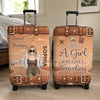 Custom Luggage Cover - Personalized Summer Vacation And Travel Gifts For Women, Besties, Sisters, BFF - Travel Is My Therapy