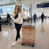 Custom Luggage Cover - Personalized Summer Vacation And Travel Gifts For Women, Besties, Sisters, BFF - Travel Is My Therapy