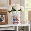 Custom Flower Vase With Ribbon - Personalized  Anniversary Wedding Gifts For Husband And Wife, Him And Her - Forever Starts With You