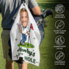 Custom Photo Golf Towel - Personalized Birthday Gifts For Golf Lovers, Sports Fans, Sports Lovers - Golf Is My Happy Place
