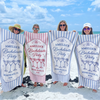 Custom Beach Towel - Personalized Summer Vacation And Travel Gifts For Best Friends, Family - Beach Hair, Bachelorette Flair