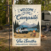 Custom Flag - Personalized Summer Vacation And Travel Camping Gifts For Campers, Mom, Dad, Brother, Sister, Kids - Adventure Awaits