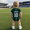 Custom Mexico World Football Baby Jersey Bodysuit
 - Personalized Baby Shower, Gender Reveal Gifts For New Moms, New Dads, Football Lovers - Born To Be MVP