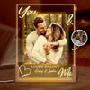 Custom Shaped 3D LED Walnut Night Light - Anniversary Wedding Gifts For Husband And Wife, Him And Her - You & Me Forever & Always