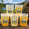 Custom Party Cups - Personalized Summer Vacation And Travel Camping Gifts For Campers, Mom, Dad, Brother, Sister, Kids - Born To Camp