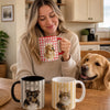 Custom Photo Accent Mug - Personalized Birthday Gifts For Dog Cat Lovers, Dog Dad And Mom, Cat Owners -  My Therapist Has Paws