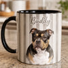 Custom Photo Accent Mug - Personalized Birthday Gifts For Dog Cat Lovers, Dog Dad And Mom, Cat Owners -  My Therapist Has Paws