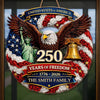 Custom Wood Sign - Personalized America 250th Anniversary Gifts For Mom, Dad, Brother, Sister, Kids - Proud Hearts, Strong Nation