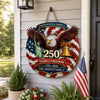 Custom Wood Sign - Personalized America 250th Anniversary Gifts For Mom, Dad, Brother, Sister, Kids - Proud Hearts, Strong Nation