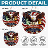 Custom Wood Sign - Personalized America 250th Anniversary Gifts For Mom, Dad, Brother, Sister, Kids - Proud Hearts, Strong Nation