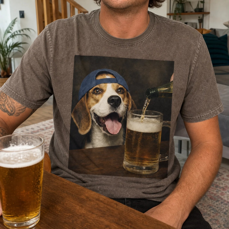 Custom Photo Washed Cotton T-shirt - Personalized Birthday Gifts For Dog Cat Lovers, Dog Dad And Mom, Cat Owners - The Professional Snack Inspector
