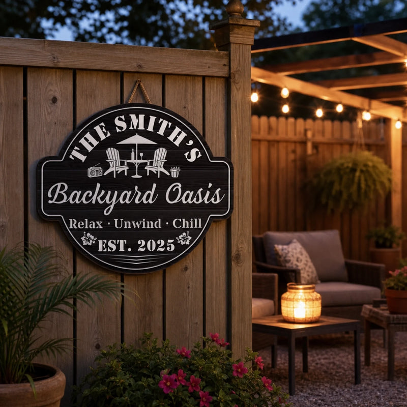 Custom Wood Sign - Personalized Summer Vacation And Travel Gifts For Women, Men, Family - Welcome To Our Backyard Paradise