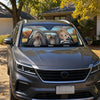 Pawsome Road Trips Ahead - Dog & Cat Personalized Custom Auto Windshield Sunshade, Car Window Protector - Gift For Pet Owners, Pet Lovers