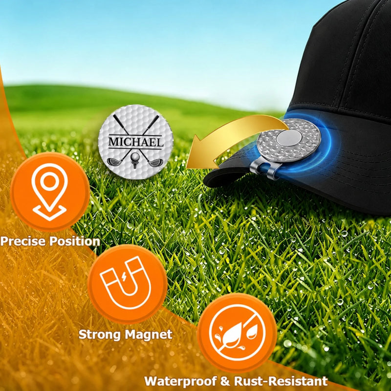 Custom Golf Ball Marker - Personalized Birthday Gifts For Golf Lovers, Sports Fans, Sports Lovers - Swing With Purpose