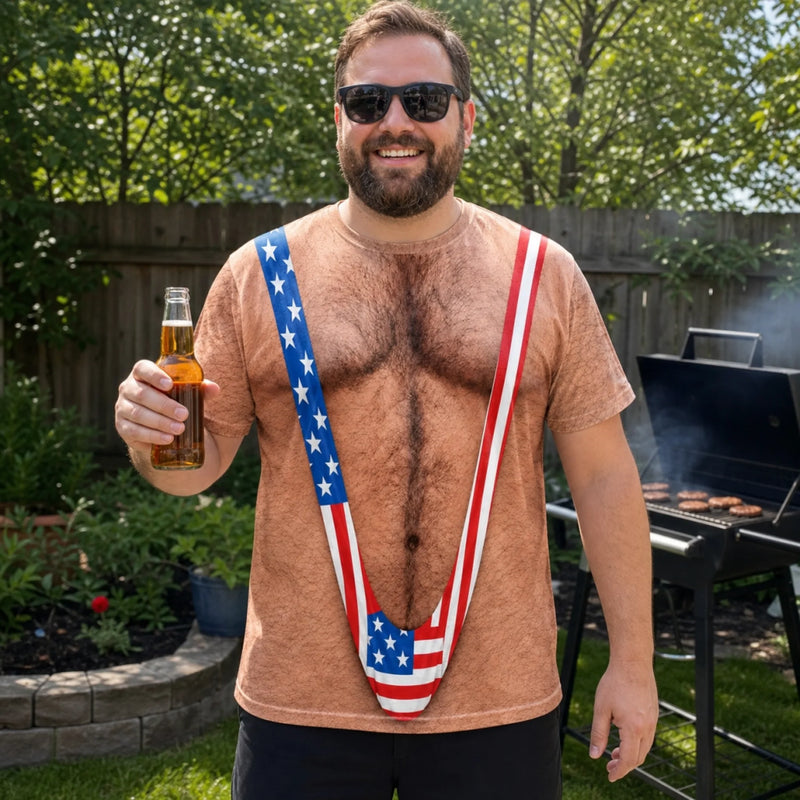 Custom T-shirt - Personalized Funny Gifts For Men - Red White And Ready To Party