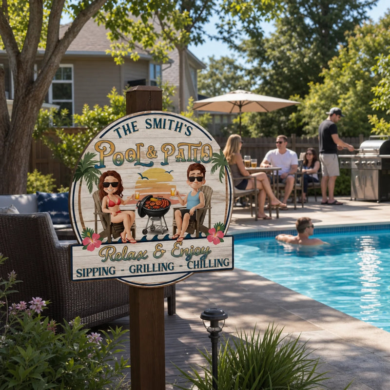 Custom Wood Sign - Personalized Summer Vacation And Travel Gifts For Husband And Wife, Him And Her - Cheers To Summer Days