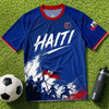 Custom Men's Haiti World Football Jersey Shirt - Personalized Birthday Gifts For Football Lovers, Sports Fans, Sports Lovers - Fearless On The Field