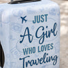 Custom Luggage Cover - Personalized Summer Vacation And Travel Gifts For Women, Besties, Sisters, BFF - Wander Far Live Fully