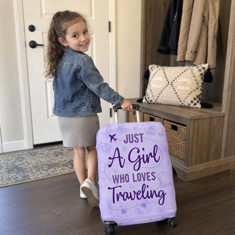 Custom Luggage Cover - Personalized Summer Vacation And Travel Gifts For Women, Besties, Sisters, BFF - Wander Far Live Fully