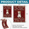Custom Home Decor Metal Sign - Personalized  Birthday Gifts For Dog Lovers, Dog Dad And Mom - Protected By Furry Chaos