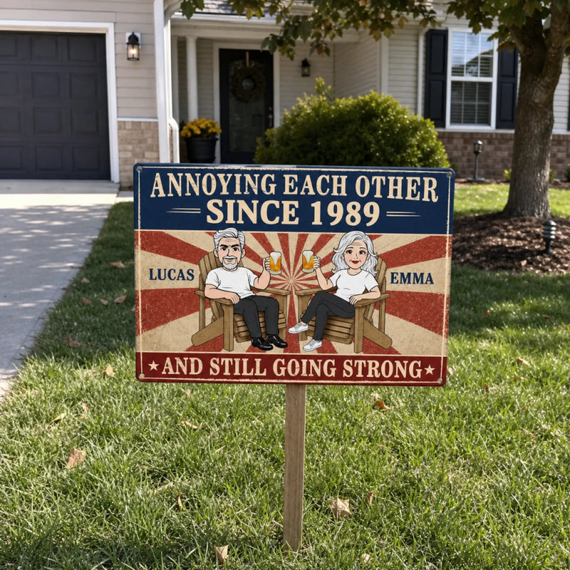 Custom Home Decor Metal Sign - Personalized  Anniversary Wedding Gifts For Husband And Wife, Him And Her - Love You, You Weirdo