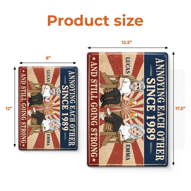 Custom Home Decor Metal Sign - Personalized  Anniversary Wedding Gifts For Husband And Wife, Him And Her - Love You, You Weirdo