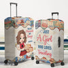 To Travel Is To Live - Travel Personalized Custom Luggage Cover - Summer Vacation Gift, Gift For Adventure Travel Lovers