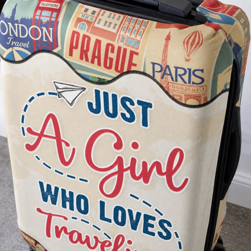 To Travel Is To Live - Travel Personalized Custom Luggage Cover - Summer Vacation Gift, Gift For Adventure Travel Lovers